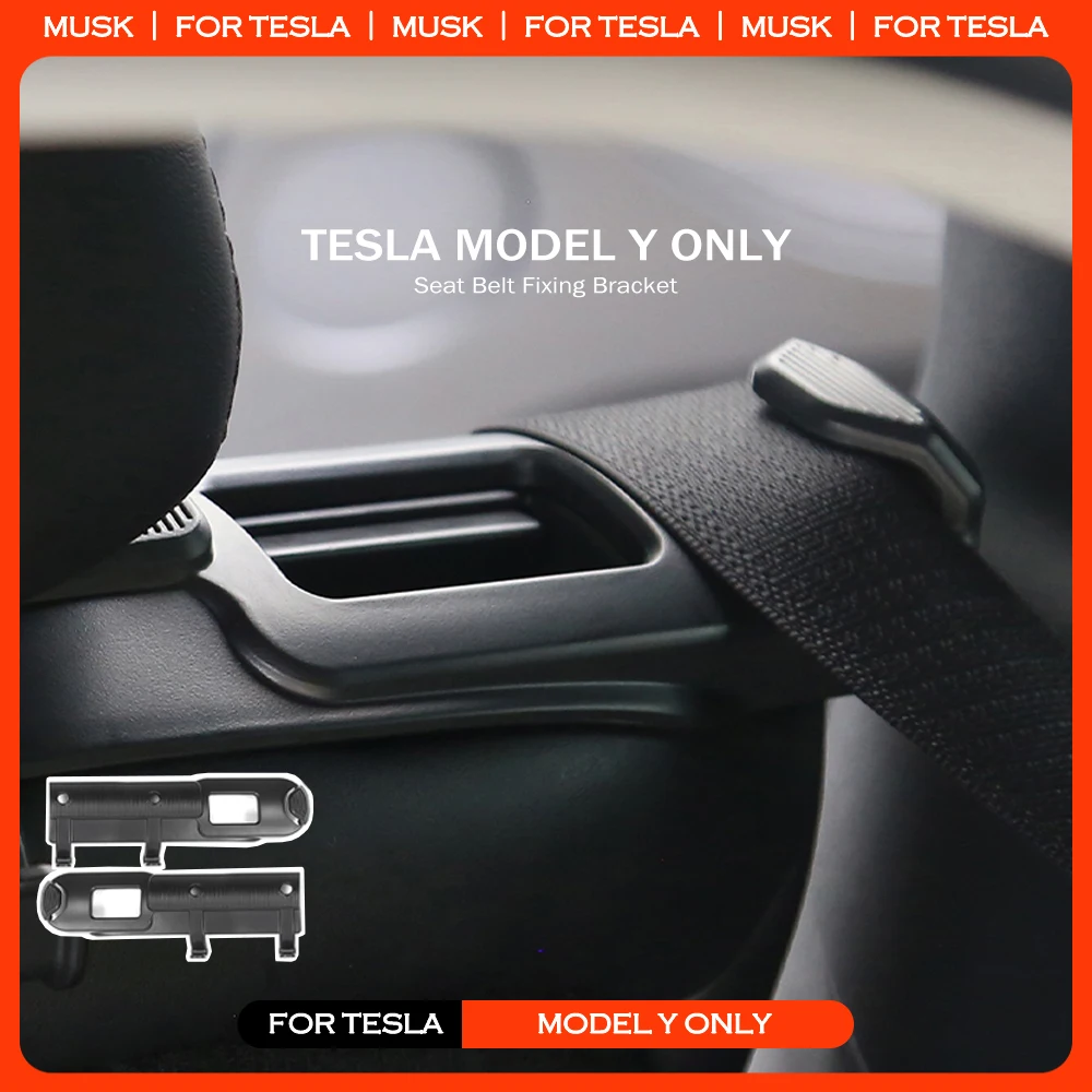 For Tesla Model Y 2022-2023 Seat Belt Fixing Bracket with Two Couple Convenient Storage Hook Non-destructive Installation
For Tesla Model Y 2022-2023 Seat Belt Fixing Bracket with Two Couple Convenient Storage Hook Non-destructive Installation