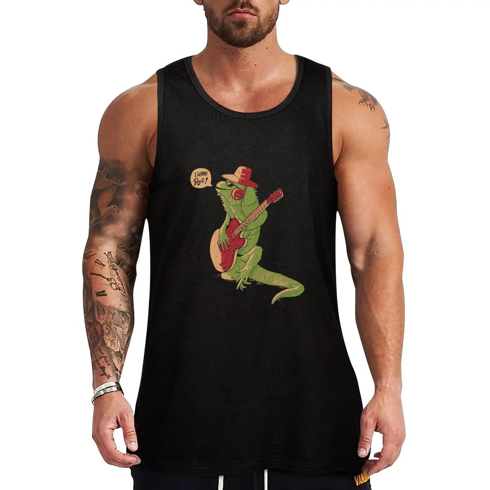 I Gwanna Rock! - Funny Iguana Guitar Gift Tank Top vest for men Man gym clothes Sports clothing
I Gwanna Rock! - Funny Iguana Guitar Gift Tank Top vest for men Man gym clothes Sports clothing