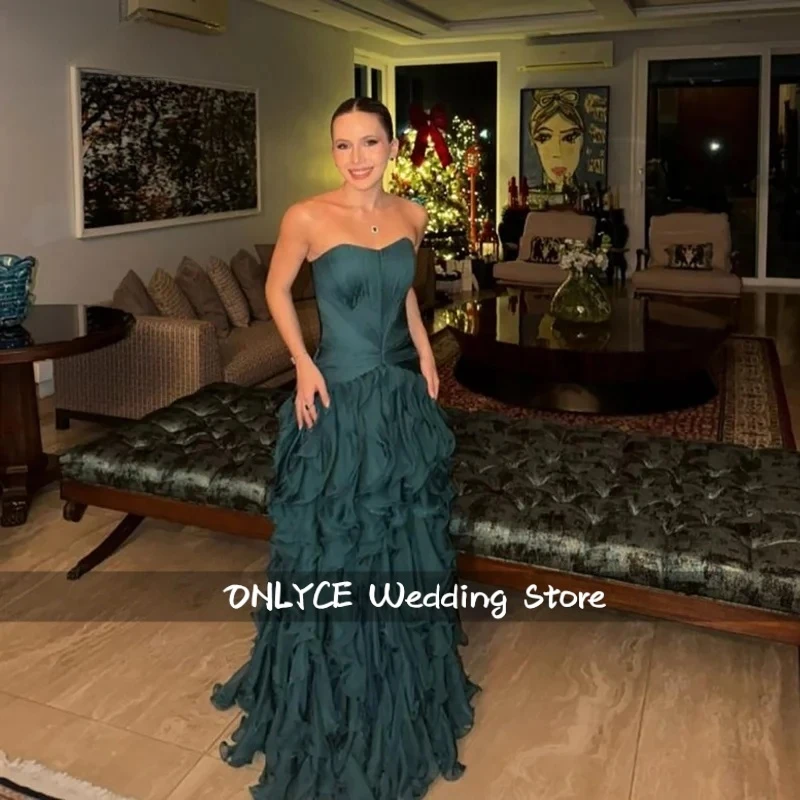 Shiny Mermaid Evening Dresses Elegant Strapless Pleats Backless A-Line Arabia Prom Gown Ruffle Party Dresses Customized
Shiny Mermaid Evening Dresses Elegant Strapless Pleats Backless A-Line Arabia Prom Gown Ruffle Party Dresses Customized