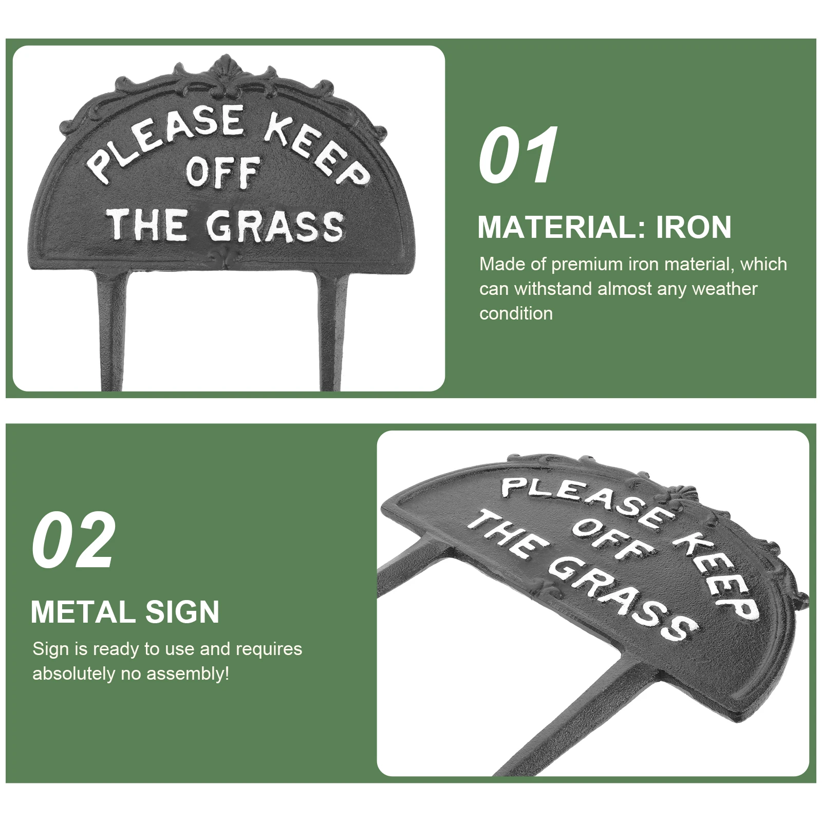 1pc Lawn Protection Outdoor Iron Warning Sign Grass Warning Stake Metal Iron Traffic Safety Sign Garden Yard Black
1pc Lawn Protection Outdoor Iron Warning Sign Grass Warning Stake Metal Iron Traffic Safety Sign Garden Yard Black