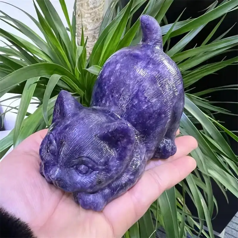 12CM Natural Purple Mica Cartoon Cat Carving Reiki Healing Fengshui Crafts Home Decoration Cute Holiday Gifts 1pcs
12CM Natural Purple Mica Cartoon Cat Carving Reiki Healing Fengshui Crafts Home Decoration Cute Holiday Gifts 1pcs