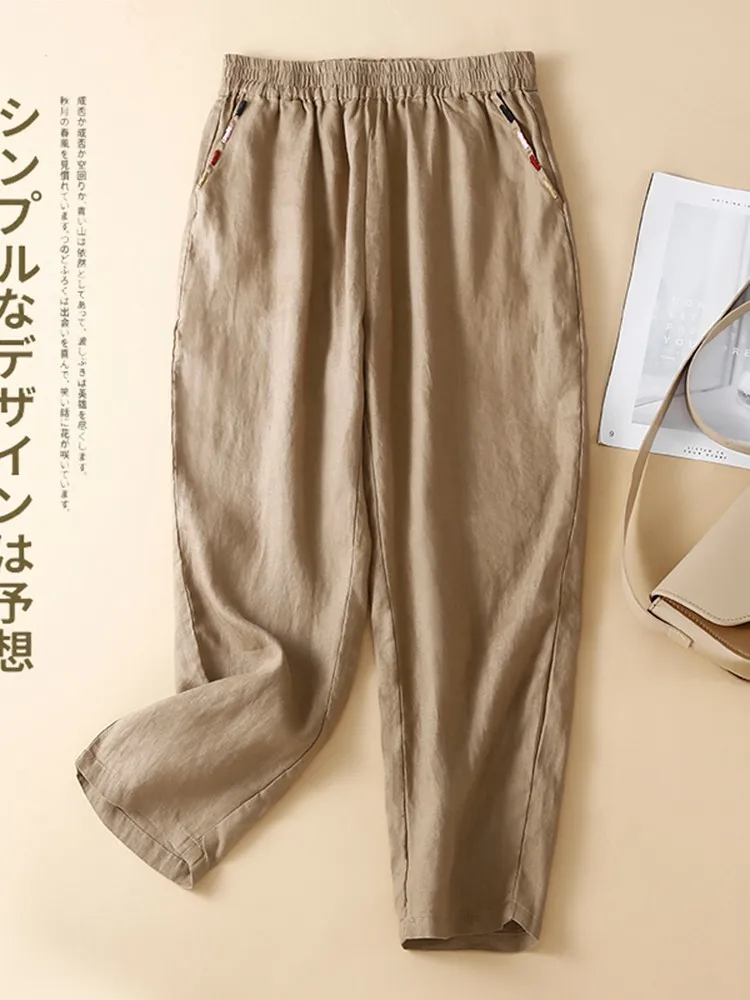 Women Ankle-length Casual Pants New Arrival 2022 Summer Vintage Style All-match Loose Female High Waist Casual Pants B1960
Women Ankle-length Casual Pants New Arrival 2022 Summer Vintage Style All-match Loose Female High Waist Casual Pants B1960