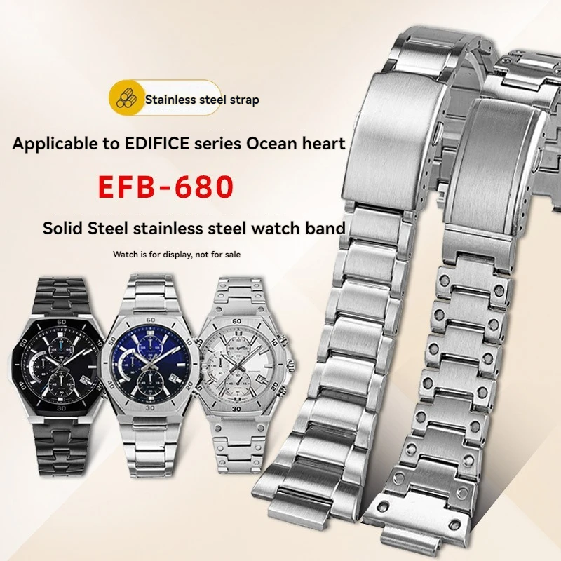 For Casio 5579 EFB-680 Solid Stainless Steel Strap EFB 680 Metal Watchband Metal 12mm 14mm Watch Chain High Quality Wristband
For Casio 5579 EFB-680 Solid Stainless Steel Strap EFB 680 Metal Watchband Metal 12mm 14mm Watch Chain High Quality Wristband
