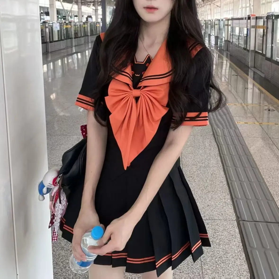 Japan Original Jk Uniform Genuine Sailor Suit Short-Sleeved Suit Waist Sweet Style Complete Set Women
Japan Original Jk Uniform Genuine Sailor Suit Short-Sleeved Suit Waist Sweet Style Complete Set Women