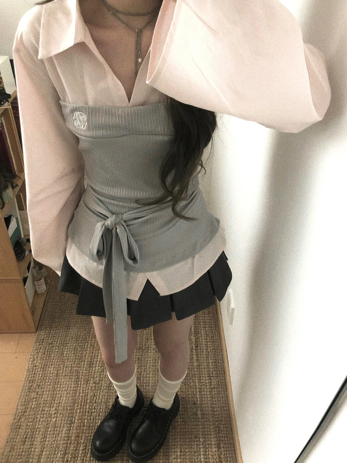 Pink Tie Dye Shirt And Grey Pleated Skirt Two-Piece Set Women's Fashion Spring Casual Wear College Style Polyester Fiber
Pink Tie Dye Shirt And Grey Pleated Skirt Two-Piece Set Women's Fashion Spring Casual Wear College Style Polyester Fiber