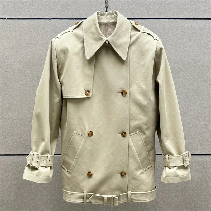 Women's jacket New Spring 2026 Double breasted Loose Women's Windbreaker Belt buckle decoration pure cotton Women's coat y2k
Women's jacket New Spring 2026 Double breasted Loose Women's Windbreaker Belt buckle decoration pure cotton Women's coat y2k