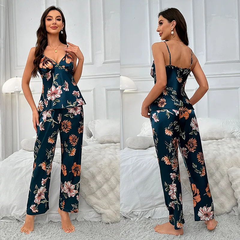 New Vintage Casual Print Slip Dress Imitation Silk Slip Home Dress Pajamas Set Fashion Slip Pajama Pants Women
New Vintage Casual Print Slip Dress Imitation Silk Slip Home Dress Pajamas Set Fashion Slip Pajama Pants Women