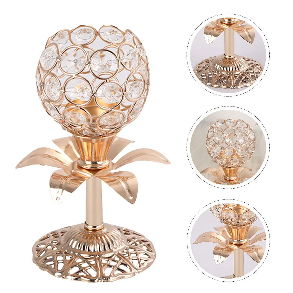 1Pcs Gold Crystal Candleholder Metal Candlestick Romantic Tabletop Decor Party Stand Tealight Stand
1Pcs Gold Crystal Candleholder Metal Candlestick Romantic Tabletop Decor Party Stand Tealight Stand