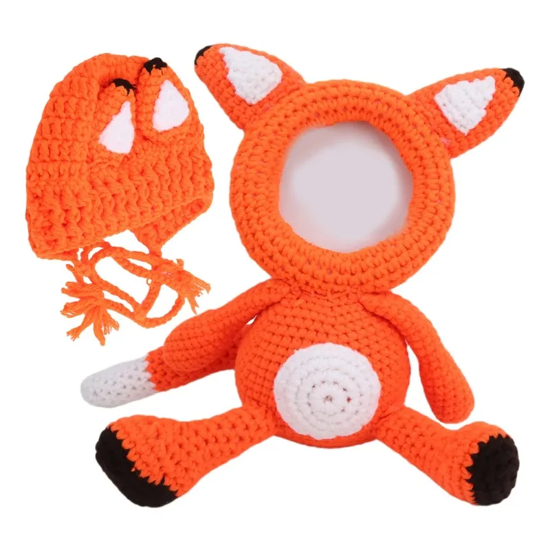 2 шт./комплект резинок для фотосессии с лисой крючком: вязаная шапка для новорожденных + плюшевая игрушка + рамка для детской фотографии, стиль амигуруми
2 шт./комплект резинок для фотосессии с лисой крючком: вязаная шапка для новорожденных + плюшевая игрушка + рамка для детской фотографии, стиль амигуруми