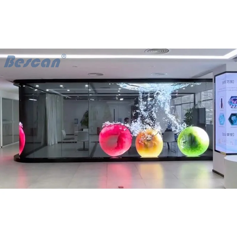 BESCAN Advertising P3.91 Led Holographic Screen Transparent Shopping Mall Indoor Video Wall Indoor Adhesive Led Film Full Color
BESCAN Advertising P3.91 Led Holographic Screen Transparent Shopping Mall Indoor Video Wall Indoor Adhesive Led Film Full Color