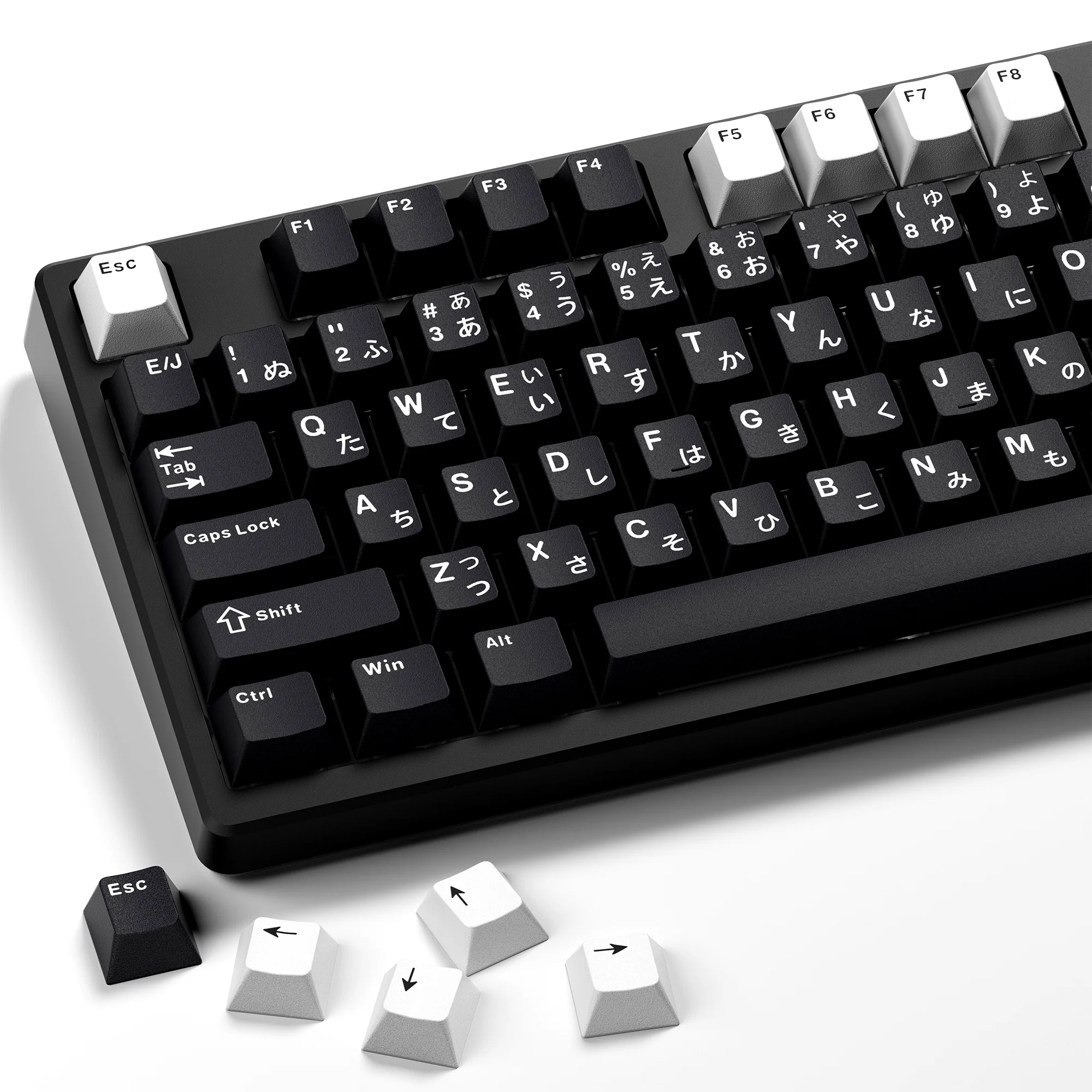 QBYI Black Keycaps Japanese Character PBT Keycap for Mechanical Keyboard Double Shot JIS Layout Full Size Keycaps 146 Keys
QBYI Black Keycaps Japanese Character PBT Keycap for Mechanical Keyboard Double Shot JIS Layout Full Size Keycaps 146 Keys