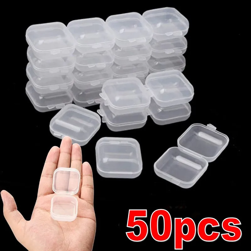 1-50Pcs Small Boxes Square Transparent Plastic Box Jewelry Storage Case Finishing Container Packaging Storage Box for Earrings
1-50Pcs Small Boxes Square Transparent Plastic Box Jewelry Storage Case Finishing Container Packaging Storage Box for Earrings
