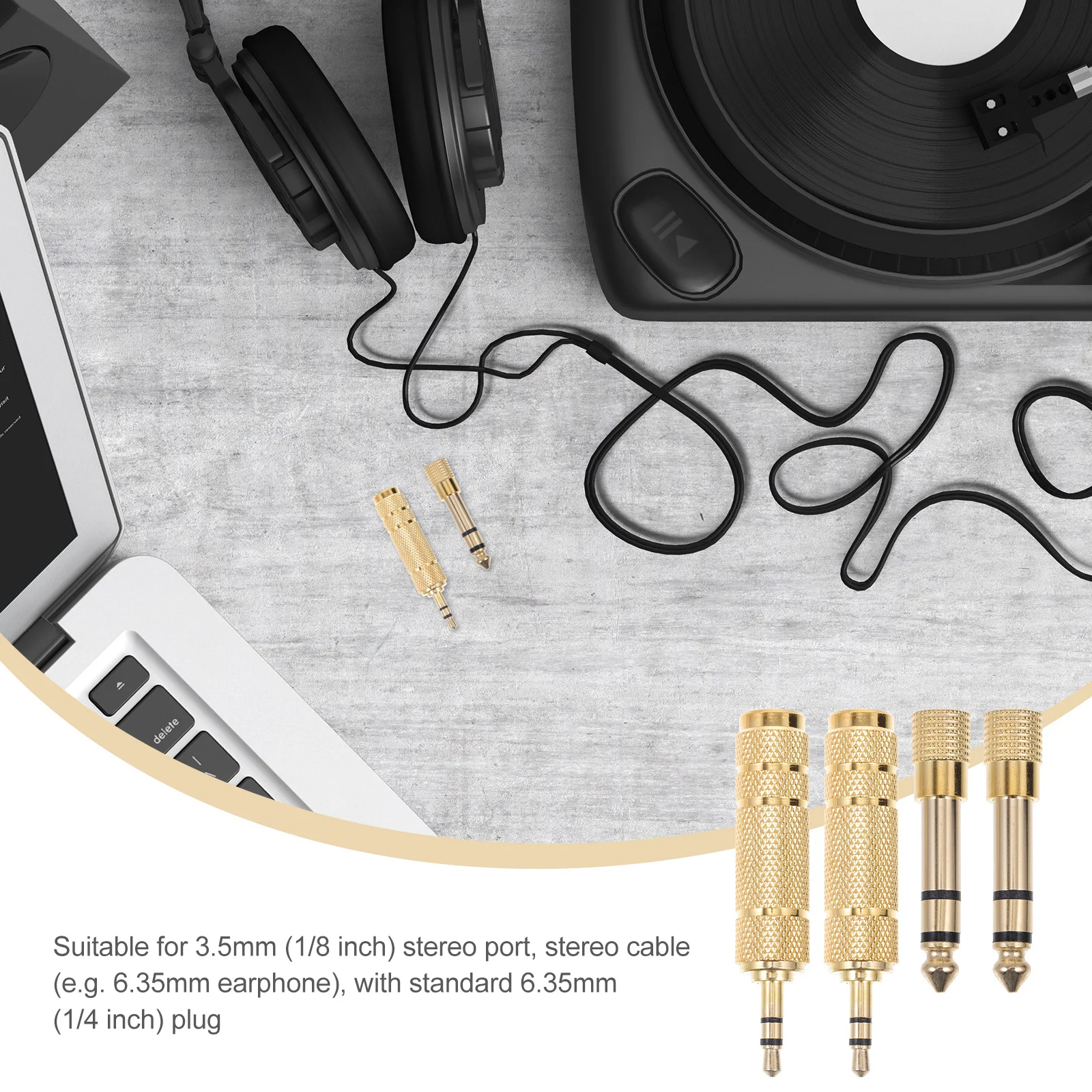 4Pcs 6.35 to 3.5mm Audio Plug Adapter Male to Female Converter for Guitar Piano Amplifier Anti Corrosion Pure Copper Core Strong
4Pcs 6.35 to 3.5mm Audio Plug Adapter Male to Female Converter for Guitar Piano Amplifier Anti Corrosion Pure Copper Core Strong