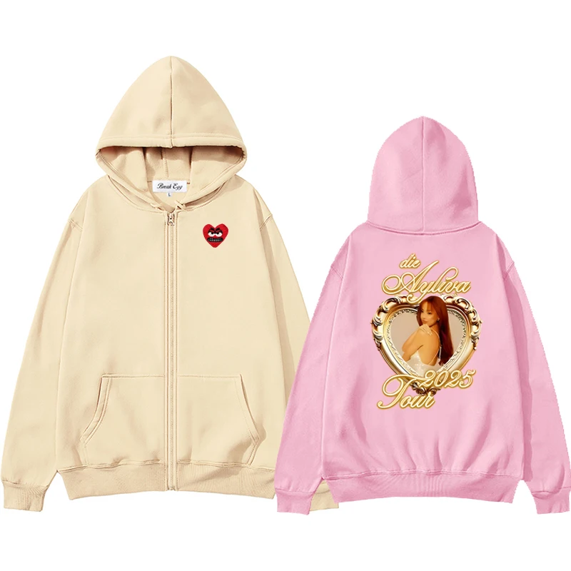 Clothes Die Ayliva Tour 2025 Print Men Women Zipper Hoodie Snag Heart Embroidery Polyester Pocket Loose Thin Autumn Sweater
Clothes Die Ayliva Tour 2025 Print Men Women Zipper Hoodie Snag Heart Embroidery Polyester Pocket Loose Thin Autumn Sweater