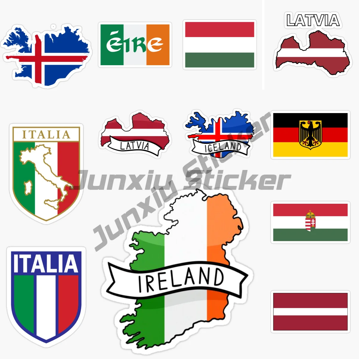 Germany Hungary ICELAND IRELAND ITALY LATVIA Map National Flag Rectangle Rectangular Flag Car Sticker, Vinyl Self-adhesive Decal
Germany Hungary ICELAND IRELAND ITALY LATVIA Map National Flag Rectangle Rectangular Flag Car Sticker, Vinyl Self-adhesive Decal