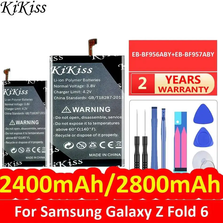 Аккумулятор для мобильного телефона Samsung Galaxy Z Fold 6, высокая емкость 2400 мАч/2800 мАч, модели EB-BF956ABY+EB-BF957ABY
Аккумулятор для мобильного телефона Samsung Galaxy Z Fold 6, высокая емкость 2400 мАч/2800 мАч, модели EB-BF956ABY+EB-BF957ABY