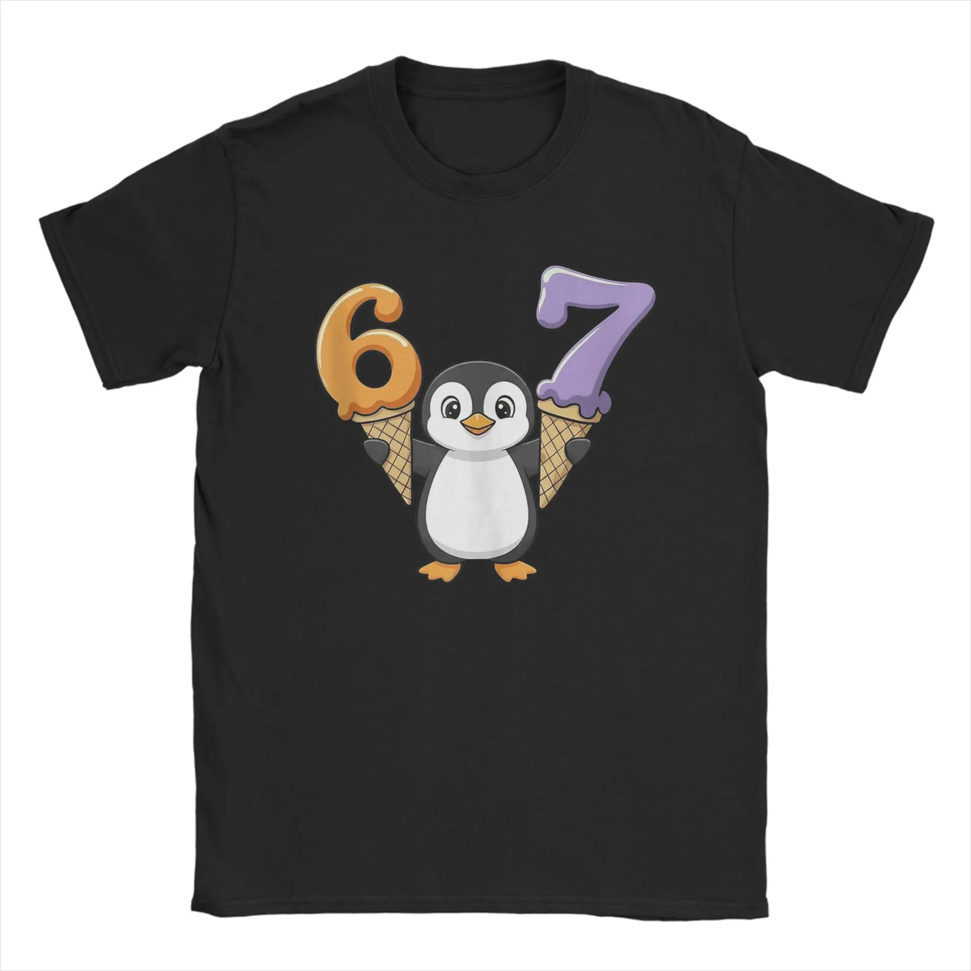 67 Penguin Six Seven Ice Cream Drip Men T Shirts Vintage Tees Short Sleeve Round Neck T-Shirts 100% Cotton Big Size Tops
67 Penguin Six Seven Ice Cream Drip Men T Shirts Vintage Tees Short Sleeve Round Neck T-Shirts 100% Cotton Big Size Tops