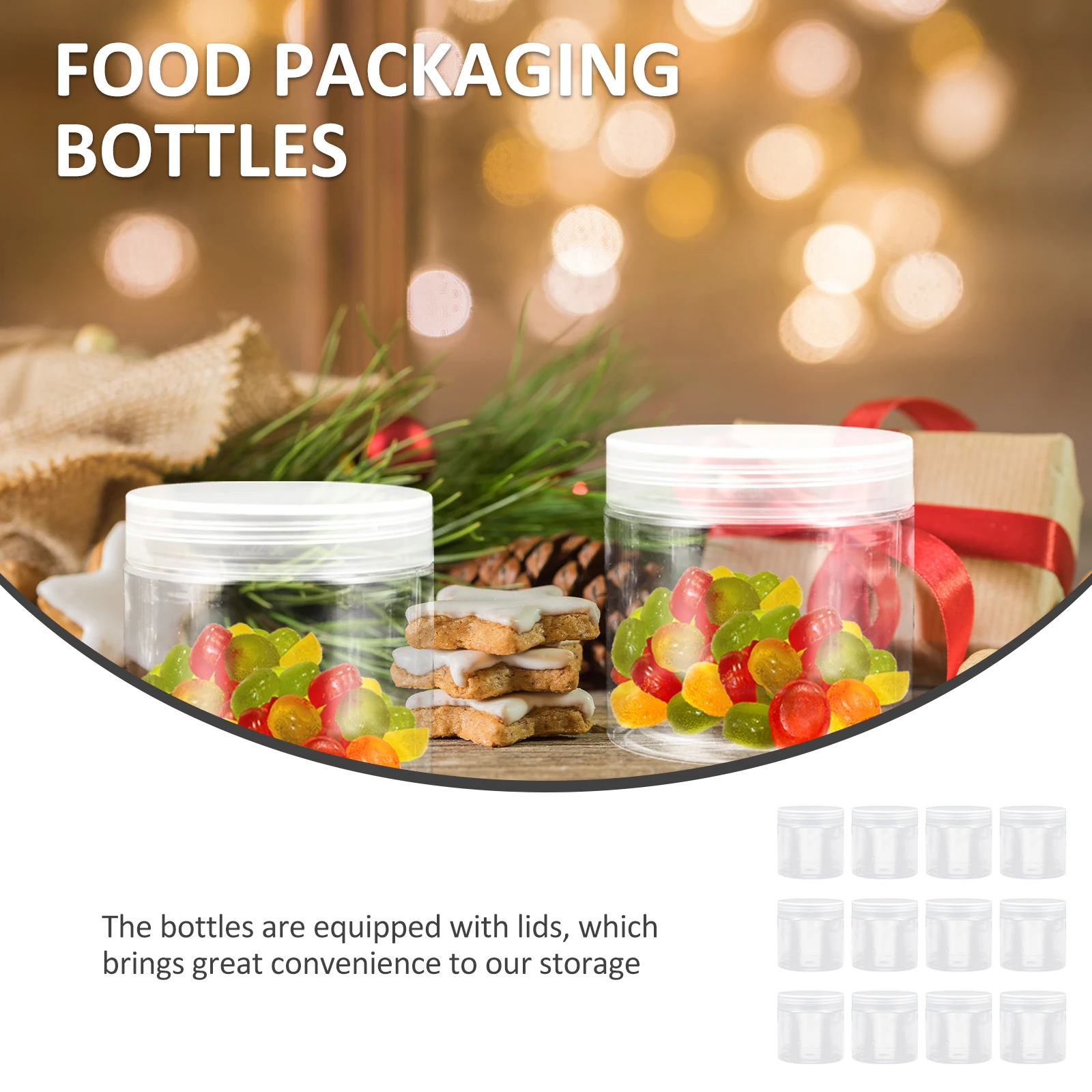 Sealed Plastic Bottle Food Storage Containers 6 oz Containers Lids Durable Bottles Round Design Wild Mouth Empty
Sealed Plastic Bottle Food Storage Containers 6 oz Containers Lids Durable Bottles Round Design Wild Mouth Empty