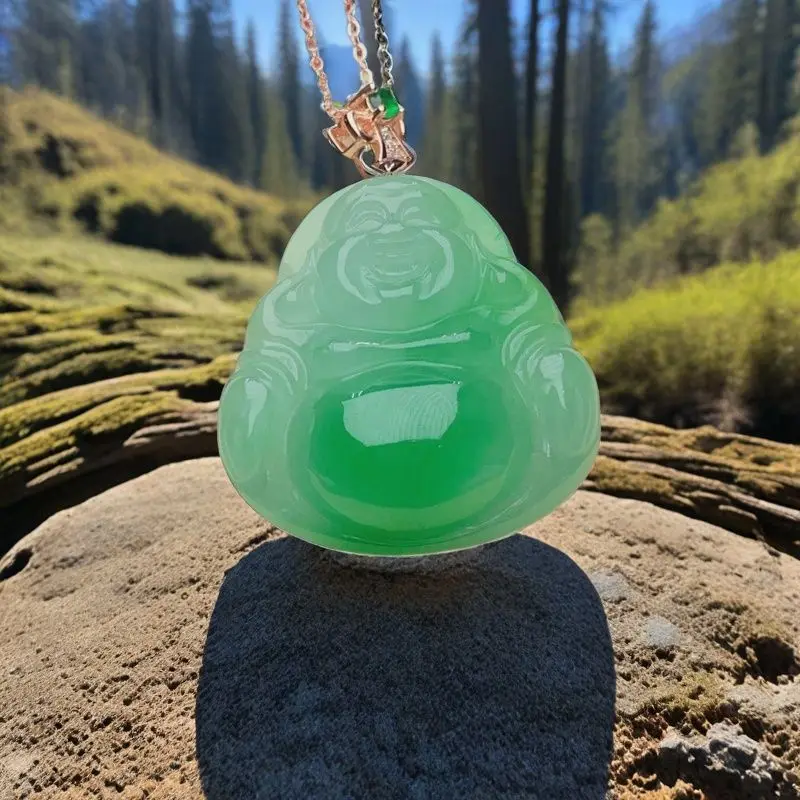 Jadeite glutinous seed white background blue Buddha male Buddha male pendant jade hand-carved versatile to protect your safety
Jadeite glutinous seed white background blue Buddha male Buddha male pendant jade hand-carved versatile to protect your safety