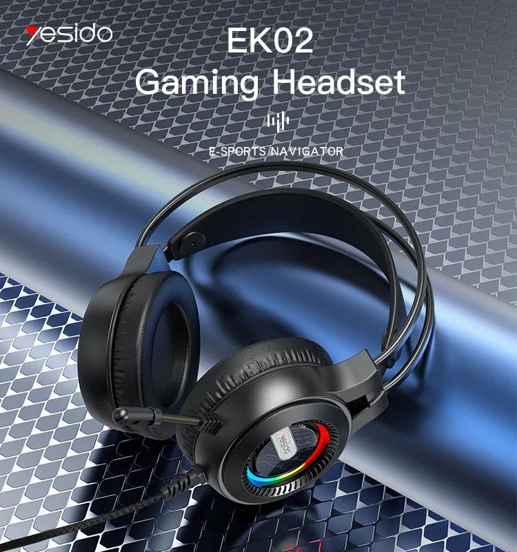 Yesido EK02 Gaming Headset and Sports with Noise Reduction, Deep Bass, and Call Functionality
Yesido EK02 Gaming Headset and Sports with Noise Reduction, Deep Bass, and Call Functionality
