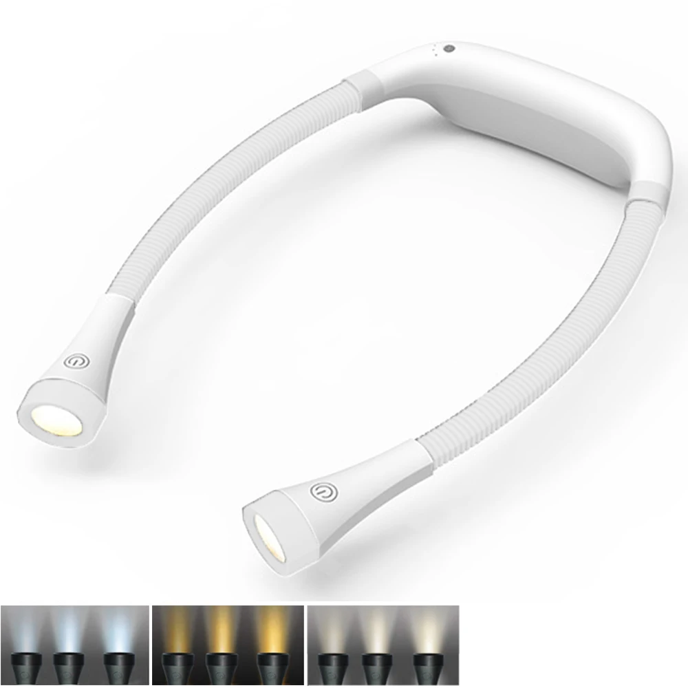 LED Neck Reading Light, Book Light for Reading in Bed, 3 Colors, Bendable Arms, Rechargeable for Reading, Knitting, Camping
LED Neck Reading Light, Book Light for Reading in Bed, 3 Colors, Bendable Arms, Rechargeable for Reading, Knitting, Camping