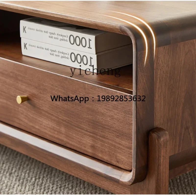 X-13 black walnut solid wood coffee table household coffee table living room with drawers coffee table
X-13 black walnut solid wood coffee table household coffee table living room with drawers coffee table