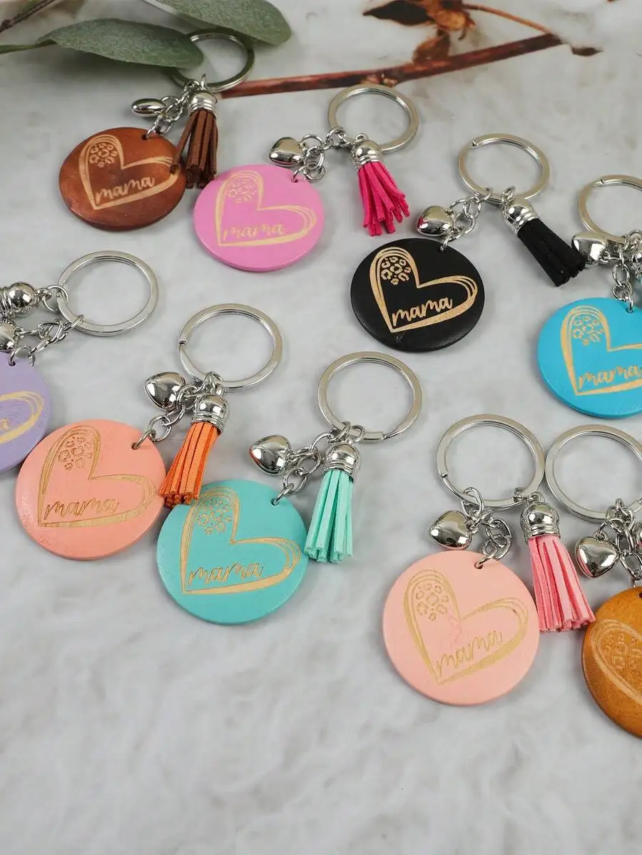 9pcs Wooden Heart Keychains With Tassels For Mom Mothers Day Gift
9pcs Wooden Heart Keychains With Tassels For Mom Mothers Day Gift