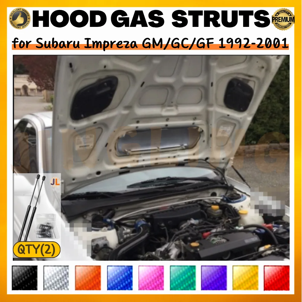 Qty(2) Hood Struts for Subaru Impreza GM/GC/GF 1992-2001 Front Bonnet Modify Gas Springs Shock Absorbers Lift Supports Dampers
Qty(2) Hood Struts for Subaru Impreza GM/GC/GF 1992-2001 Front Bonnet Modify Gas Springs Shock Absorbers Lift Supports Dampers