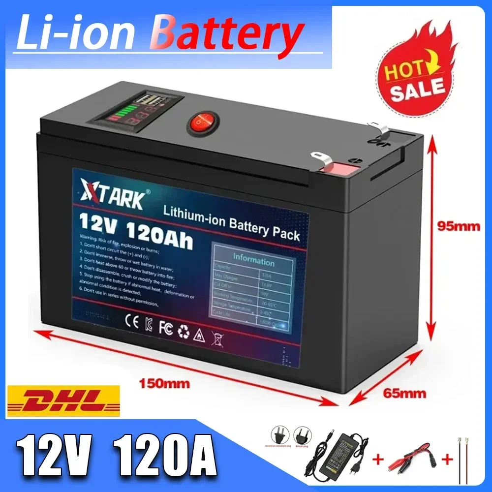NEW Sprayers 18650 Lithium Battery Pack 12V 120Ah Built-In High Current For Electric Vehicle Batterie 12.6V Charger with usb
NEW Sprayers 18650 Lithium Battery Pack 12V 120Ah Built-In High Current For Electric Vehicle Batterie 12.6V Charger with usb