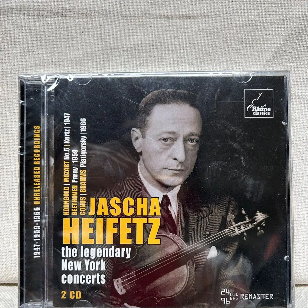 Jascha Heifetz The New York Concerts 1947-1966 Unreleased Recordings 2CD 24bit 96kHz Remastered Classical Violin Masterpiece
Jascha Heifetz The New York Concerts 1947-1966 Unreleased Recordings 2CD 24bit 96kHz Remastered Classical Violin Masterpiece