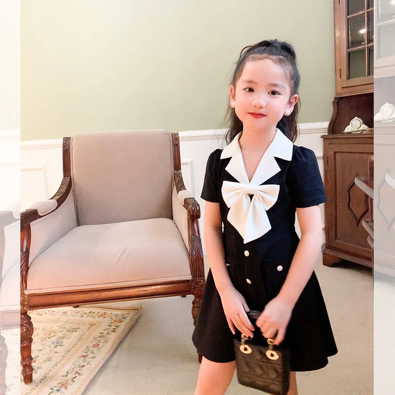 77270 Girls' Summer Dress Elegant Color-Block Bow Princess Dress for Toddlers and Young Girls Wholesale
77270 Girls' Summer Dress Elegant Color-Block Bow Princess Dress for Toddlers and Young Girls Wholesale