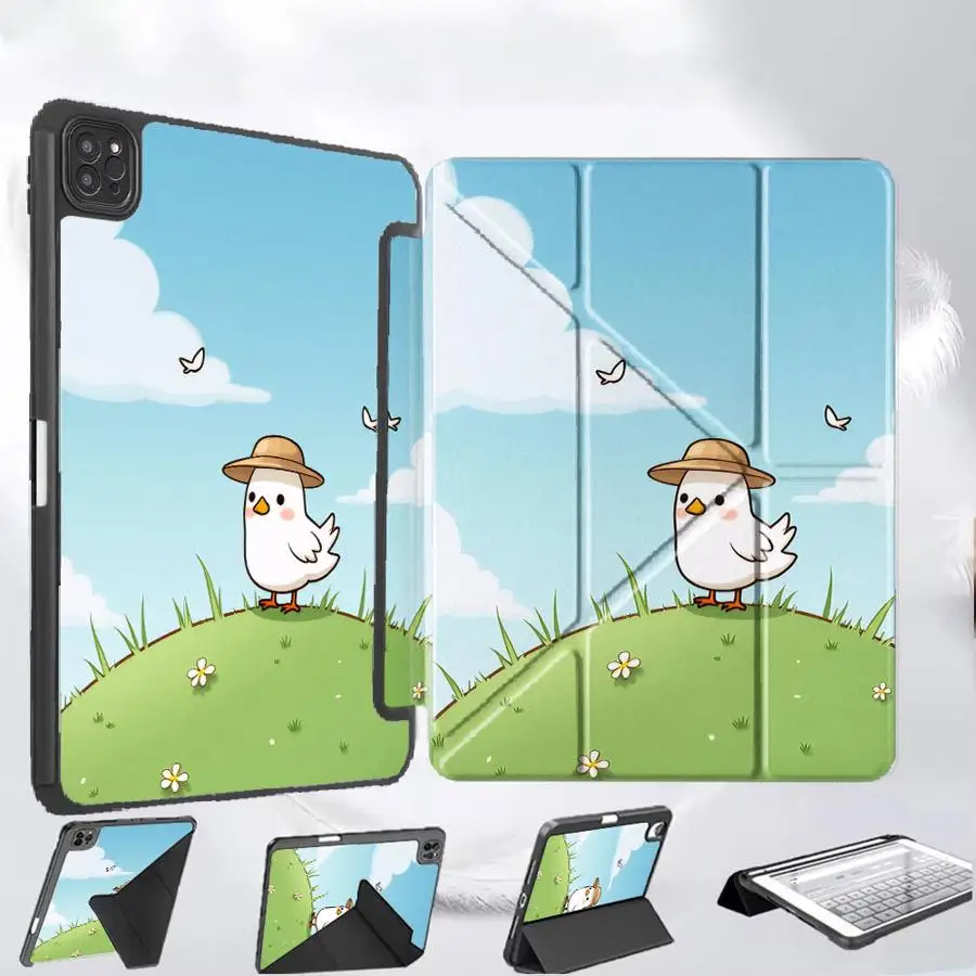 Чехол-подставка для планшетов iPad Pro 2025, Mini 6, 7, Air 4, 5, M3, M2, M4, 11 дюймов, Pro 11-го, 10-го, 9-го, 8-го, 7-го поколений, 12.9 дюймов, с милым дизайном «Утка на лужайке»
Чехол-подставка для планшетов iPad Pro 2025, Mini 6, 7, Air 4, 5, M3, M2, M4, 11 дюймов, Pro 11-го, 10-го, 9-го, 8-го, 7-го поколений, 12.9 дюймов, с милым дизайном «Утка на лужайке»