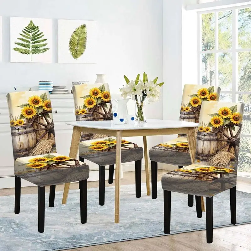 2D Flat Print Chair Cover Sunflower Pattern Restaurant Chair Cover Removable and Washable Suitable for Families Hotels Banquets
2D Flat Print Chair Cover Sunflower Pattern Restaurant Chair Cover Removable and Washable Suitable for Families Hotels Banquets