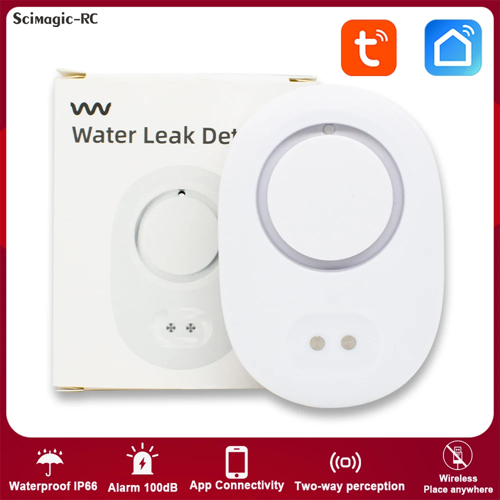 100dB Tuya WIFI Water Sensor Leak Flood Detector App Remote Monitoring for Kitchen/Bathroom Support Home Assistant
100dB Tuya WIFI Water Sensor Leak Flood Detector App Remote Monitoring for Kitchen/Bathroom Support Home Assistant
