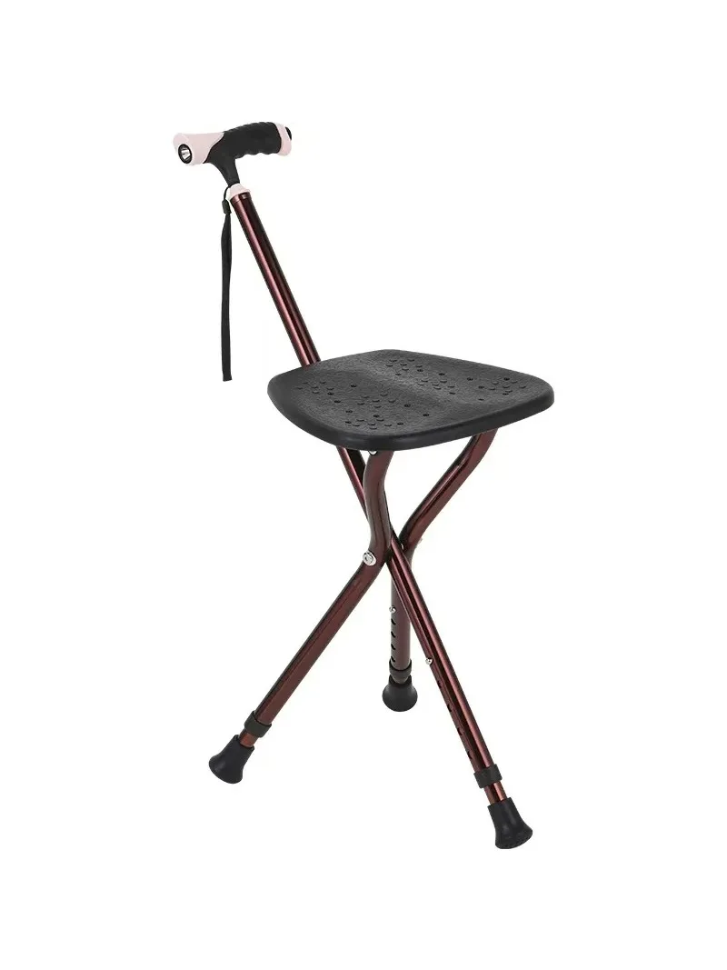 Folding Cane Stool, Non-Slip Walking Stick with Seat and LED Light for Seniors
Folding Cane Stool, Non-Slip Walking Stick with Seat and LED Light for Seniors