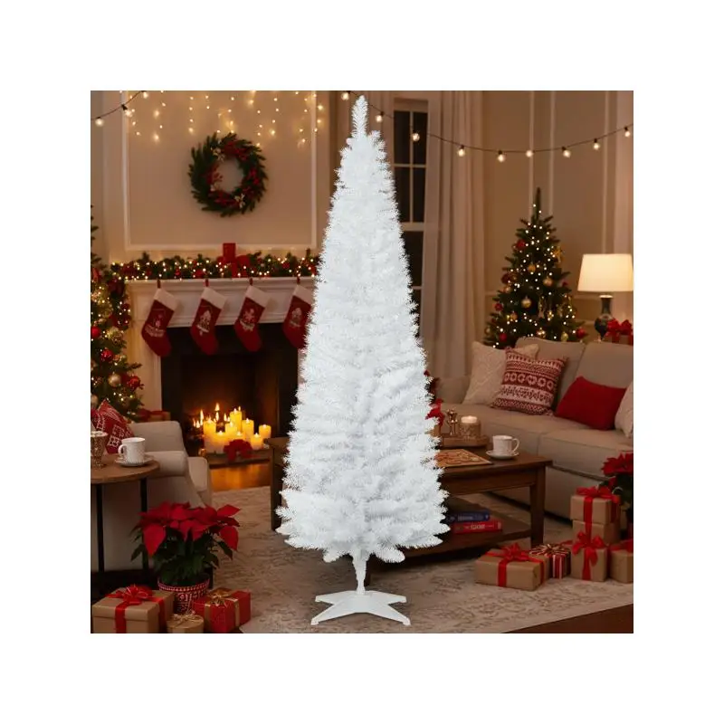 Тонкая рождественская елка-карандаш длиной 6 футов с реалистичными наконечниками ветвей 390 и пластиковой подставкой для домашнего праздничного декора
Тонкая рождественская елка-карандаш длиной 6 футов с реалистичными наконечниками ветвей 390 и пластиковой подставкой для домашнего праздничного декора