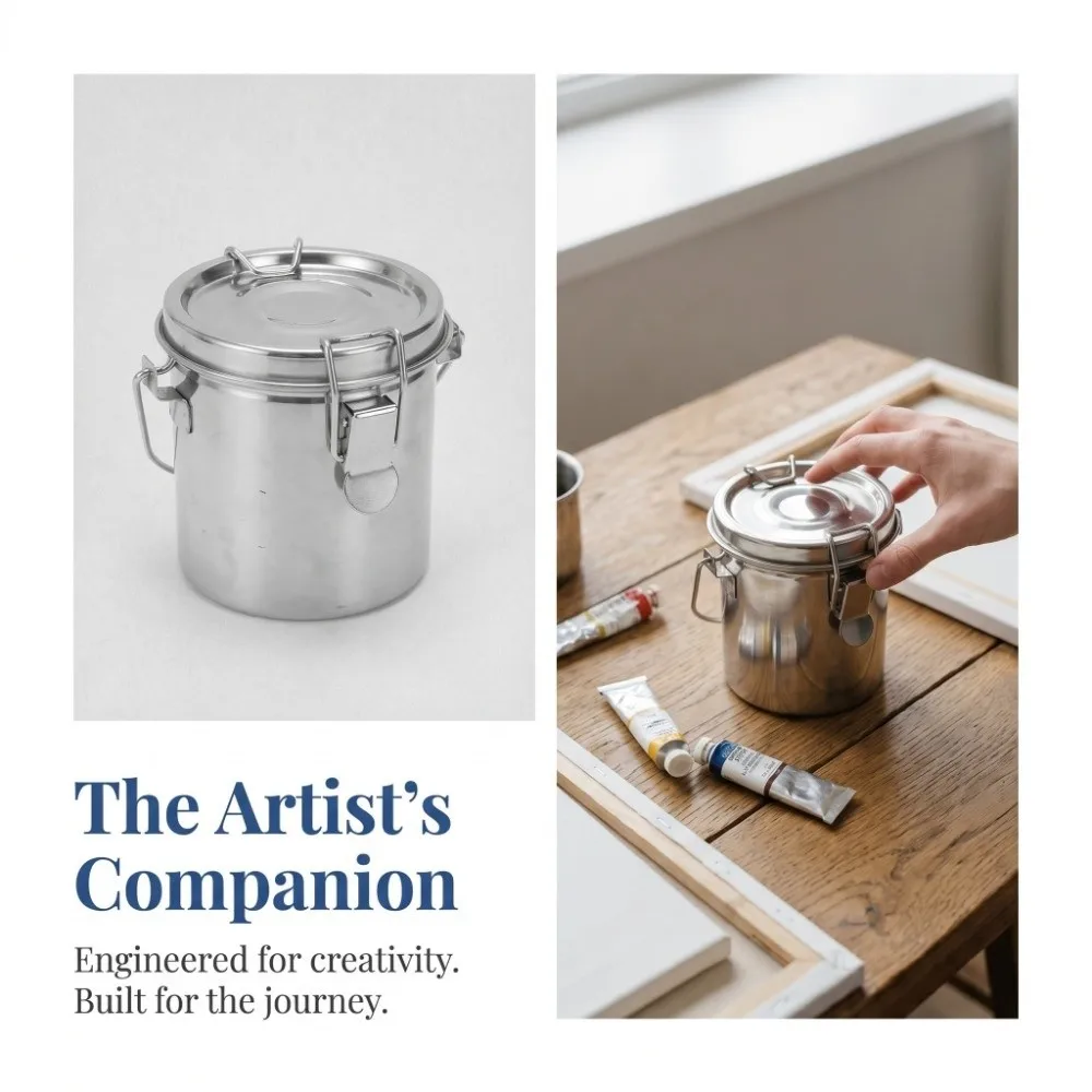 rust-proof surface small stainless steel washing cup tight sealed matching parts smooth inner cavity oil painting cleaning pot
rust-proof surface small stainless steel washing cup tight sealed matching parts smooth inner cavity oil painting cleaning pot