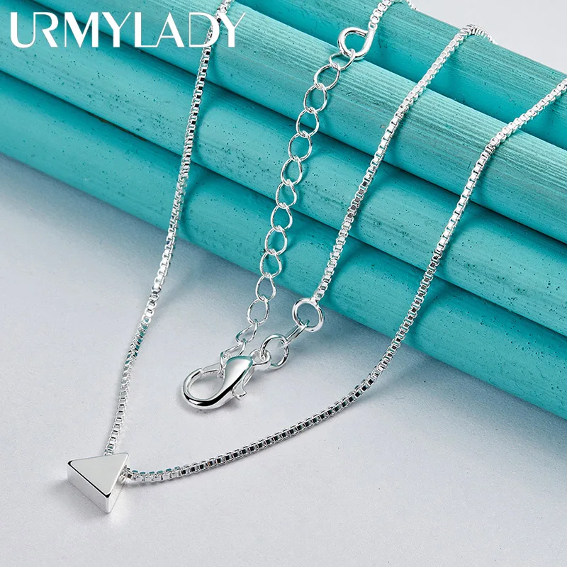 URMYLADY 925 Sterling Silver Triangle Chain Snake Chain Necklace For Women Wedding Engagement Party Fashion Jewelry
URMYLADY 925 Sterling Silver Triangle Chain Snake Chain Necklace For Women Wedding Engagement Party Fashion Jewelry