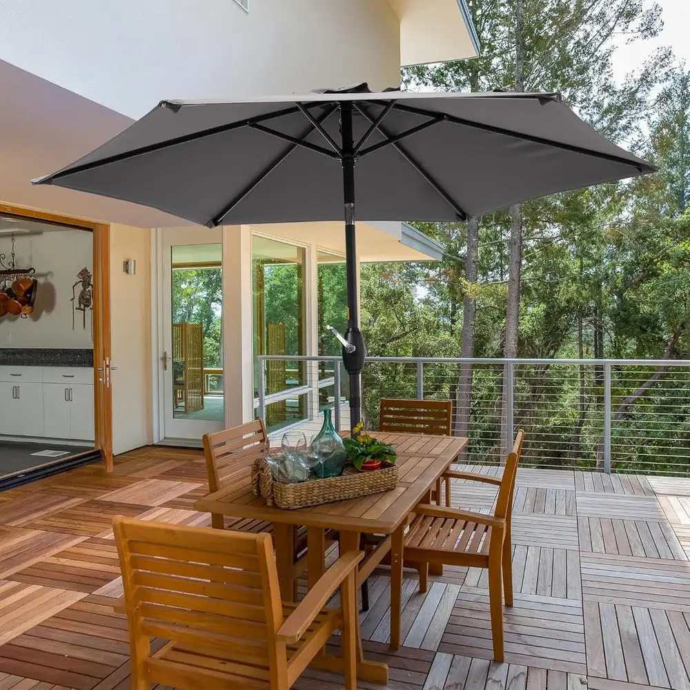 Heavy-Duty Round Outdoor Patio Umbrella with Push Button Tilt and Crank, 2-Year Warranty
Heavy-Duty Round Outdoor Patio Umbrella with Push Button Tilt and Crank, 2-Year Warranty