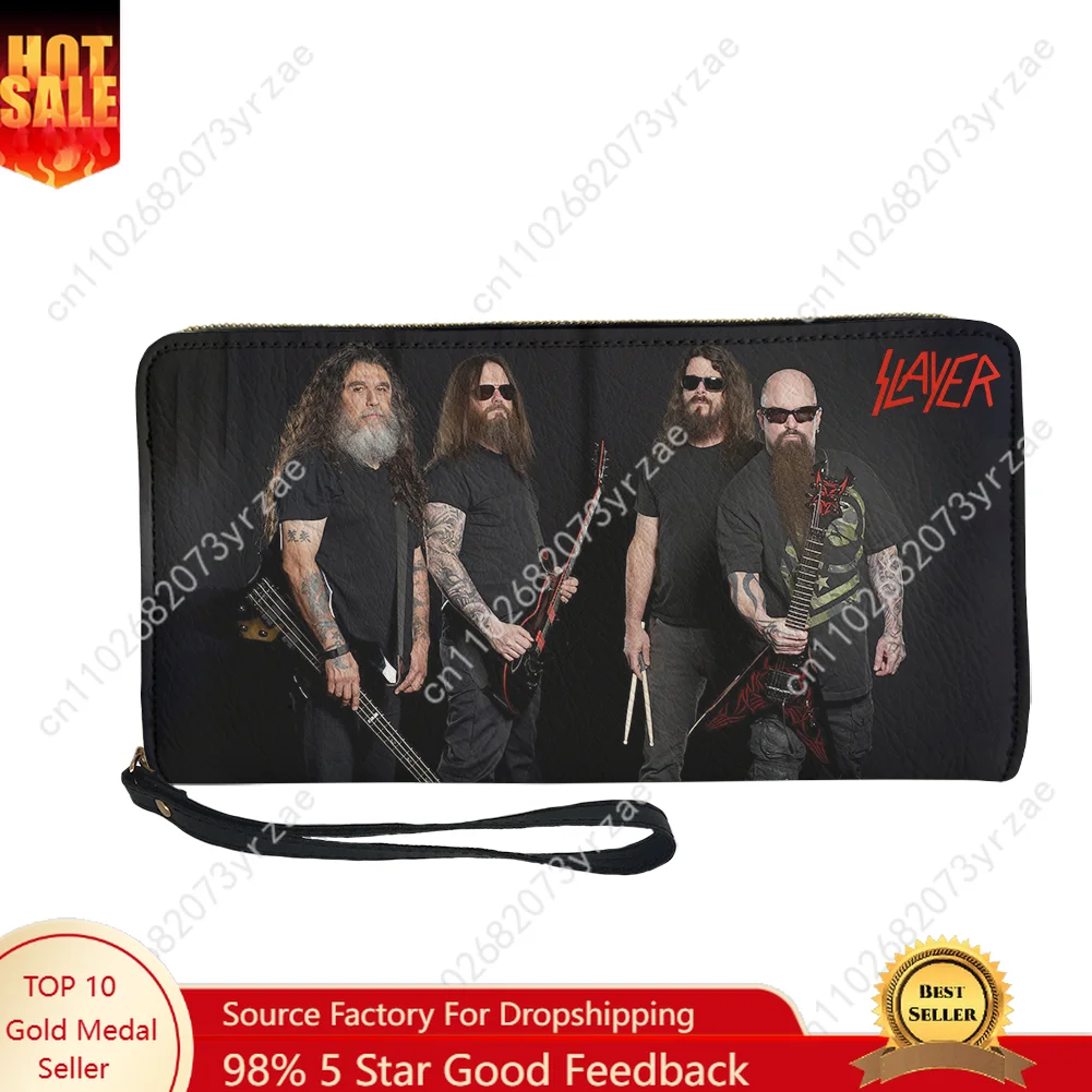 Slayer Wallet Mens Womens Teenagers Zipper Long Wallet Double Print Commuter Personalized Photo Text Customized Portable Wallets 
Slayer Wallet Mens Womens Teenagers Zipper Long Wallet Double Print Commuter Personalized Photo Text Customized Portable Wallets