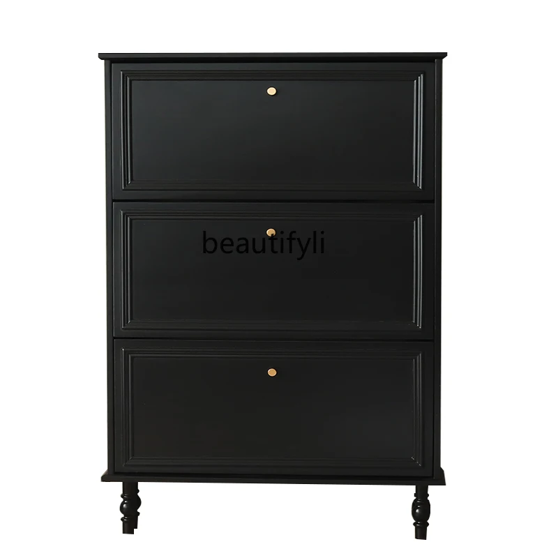 American solid wood ultra-thin tipping bucket shoe cabinet household door retro narrow entry door small apartment bucket cabinet
American solid wood ultra-thin tipping bucket shoe cabinet household door retro narrow entry door small apartment bucket cabinet