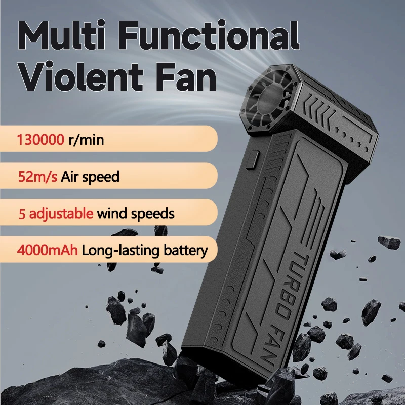 Turbo Jet Fan 130000RPM Wind Speed 52m/s Portable Electric Air Blower Outdoor Camping BBQ Powerful Blower Keyboard Dust Cleaning
Turbo Jet Fan 130000RPM Wind Speed 52m/s Portable Electric Air Blower Outdoor Camping BBQ Powerful Blower Keyboard Dust Cleaning