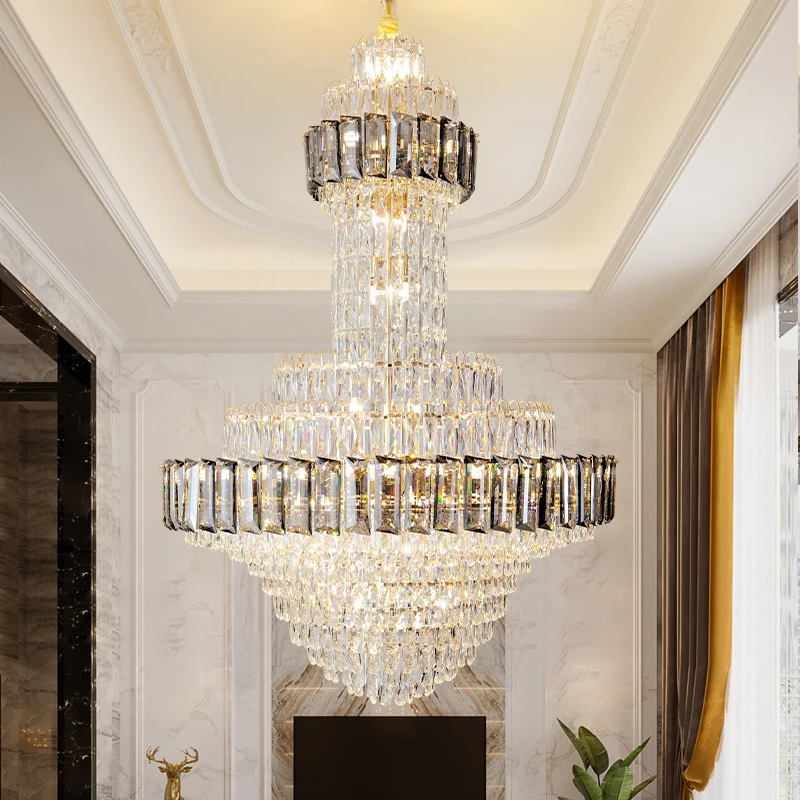 Duplex Staircase Living Room Crystal Light Modern Light Luxury Round Villa Atmospheric Chandelier Aisle Foyer Dining Room Large
Duplex Staircase Living Room Crystal Light Modern Light Luxury Round Villa Atmospheric Chandelier Aisle Foyer Dining Room Large