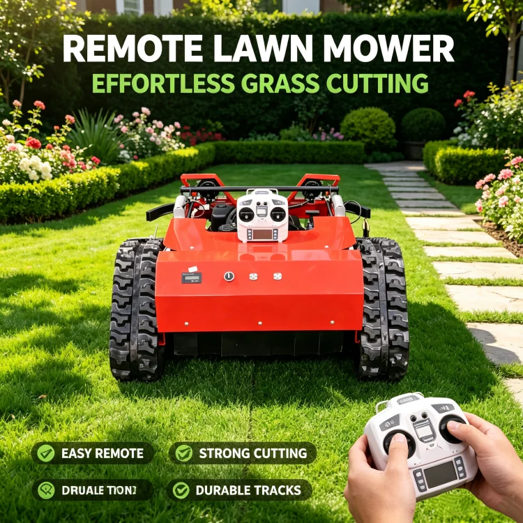 Custom Remote Control Lawn Mower Wireless Tracked Grass Cutter for Garden Farm High Power Durable for Large Area Cutting
Custom Remote Control Lawn Mower Wireless Tracked Grass Cutter for Garden Farm High Power Durable for Large Area Cutting