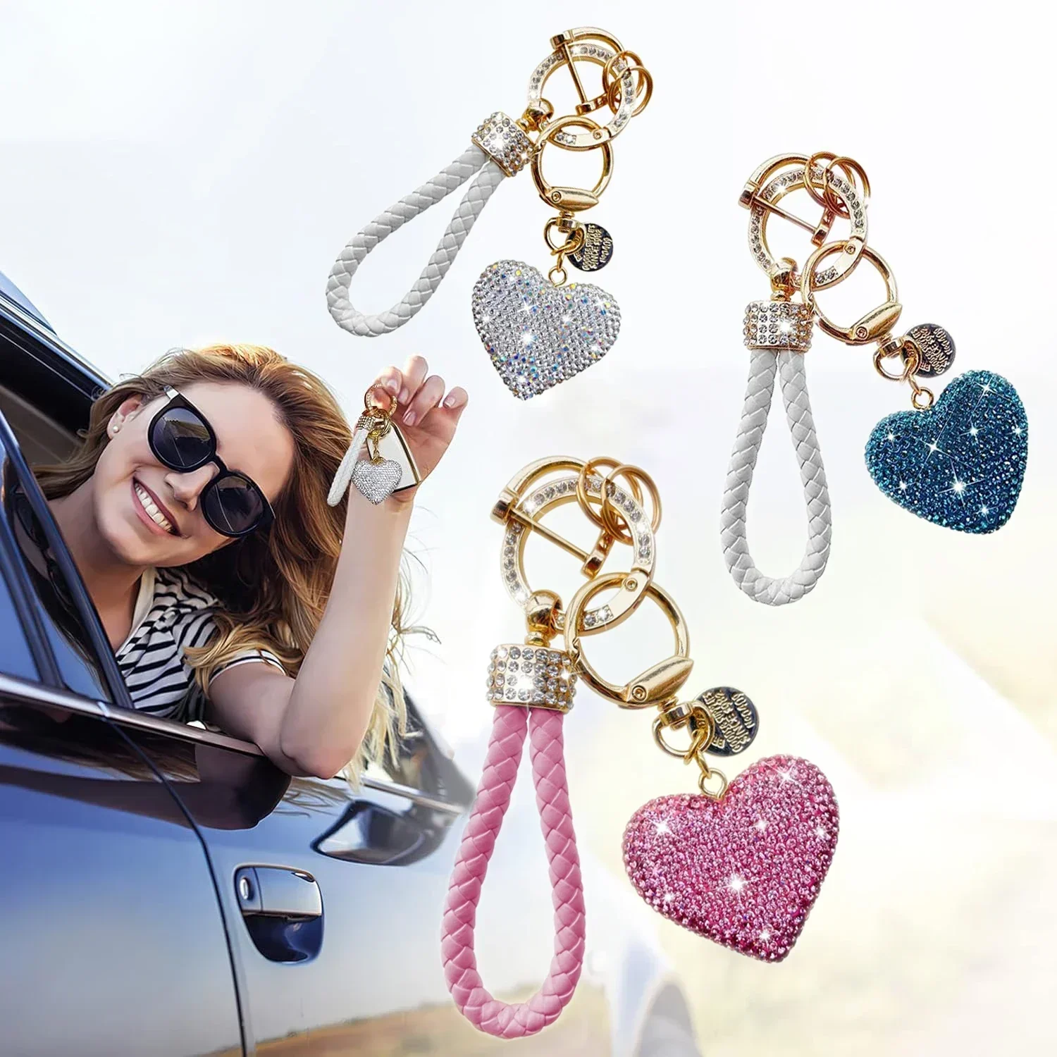 Stylish Rhinestone Heart Keychain for Women with Beautiful Crystals Great Gift for Girls and Fashion-Forward Accessories Always
Stylish Rhinestone Heart Keychain for Women with Beautiful Crystals Great Gift for Girls and Fashion-Forward Accessories Always