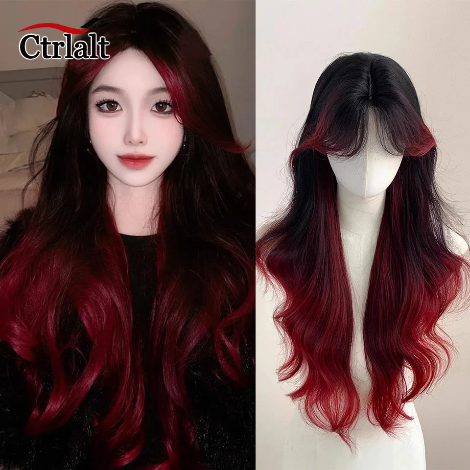 Ombre Black Red Long Wavy Layered Wig Synthetic Middle Part Side Bangs Lolita Cosplay Wigs for Women Daily Party Halloween Wig
Ombre Black Red Long Wavy Layered Wig Synthetic Middle Part Side Bangs Lolita Cosplay Wigs for Women Daily Party Halloween Wig