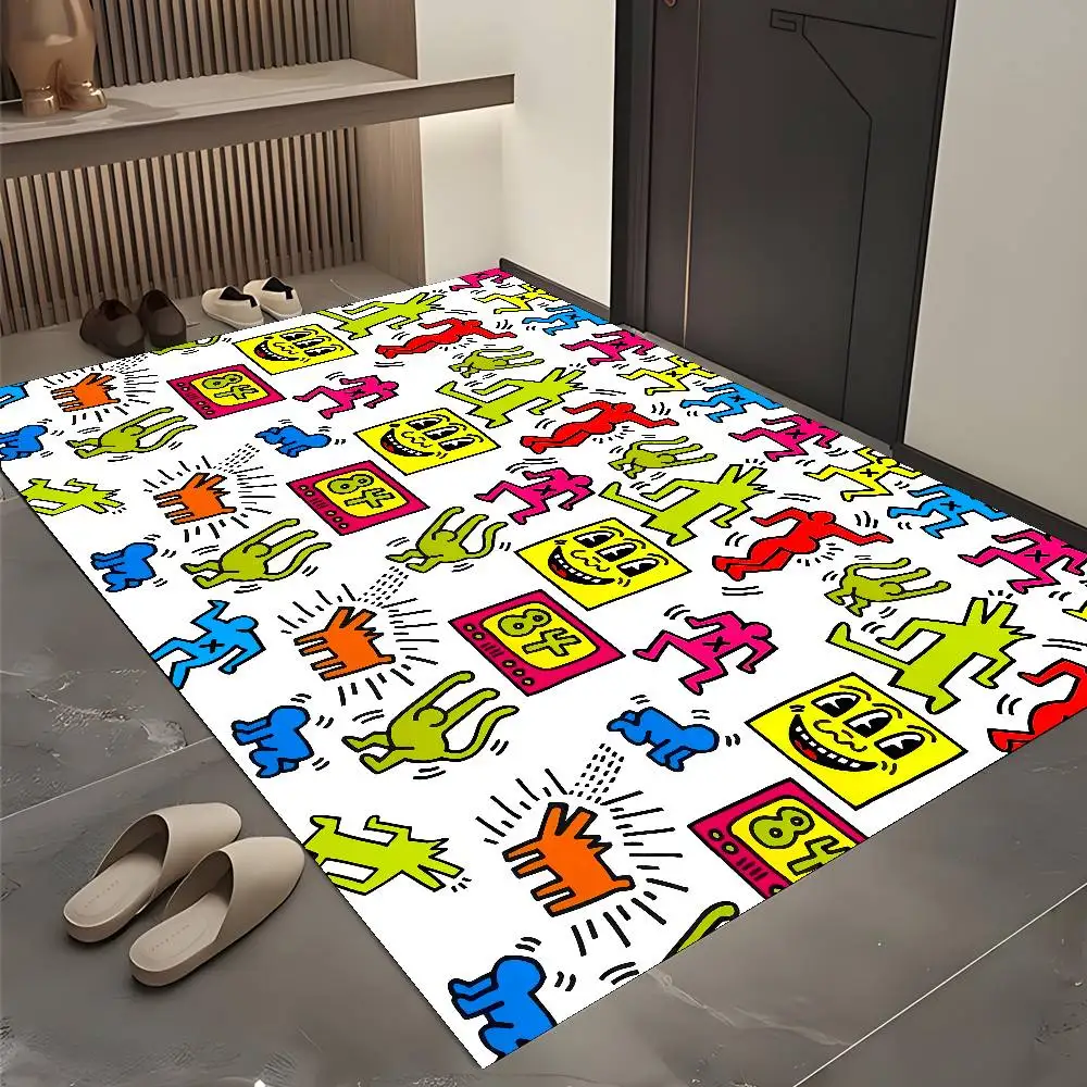 Art Keiths H-Haring Floor Mat Printed Large Carpets Room And Bedroom Carpets Bathroom Anti Slip Door MATS Small Carpets
Art Keiths H-Haring Floor Mat Printed Large Carpets Room And Bedroom Carpets Bathroom Anti Slip Door MATS Small Carpets