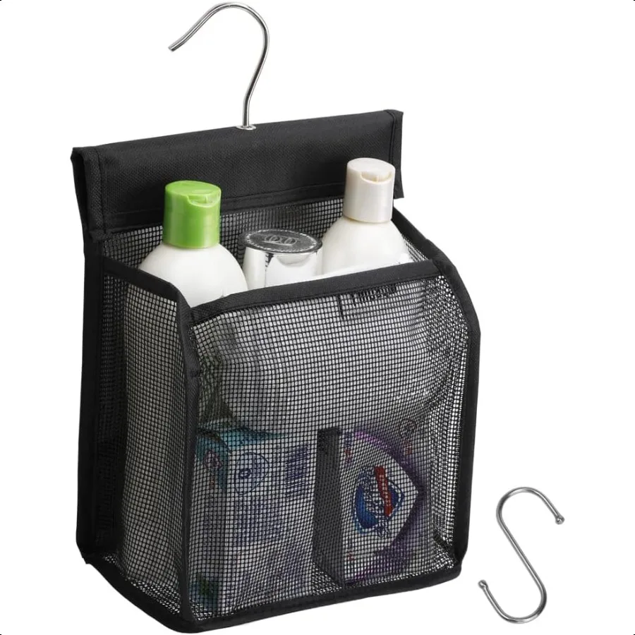 Подвесной сетчатый органайзер для душа, сумка для хранения в ванной комнате с крючками для колледжа, общежития, спортзала, плавания на колесах и путешествий, черный
Подвесной сетчатый органайзер для душа, сумка для хранения в ванной комнате с крючками для колледжа, общежития, спортзала, плавания на колесах и путешествий, черный