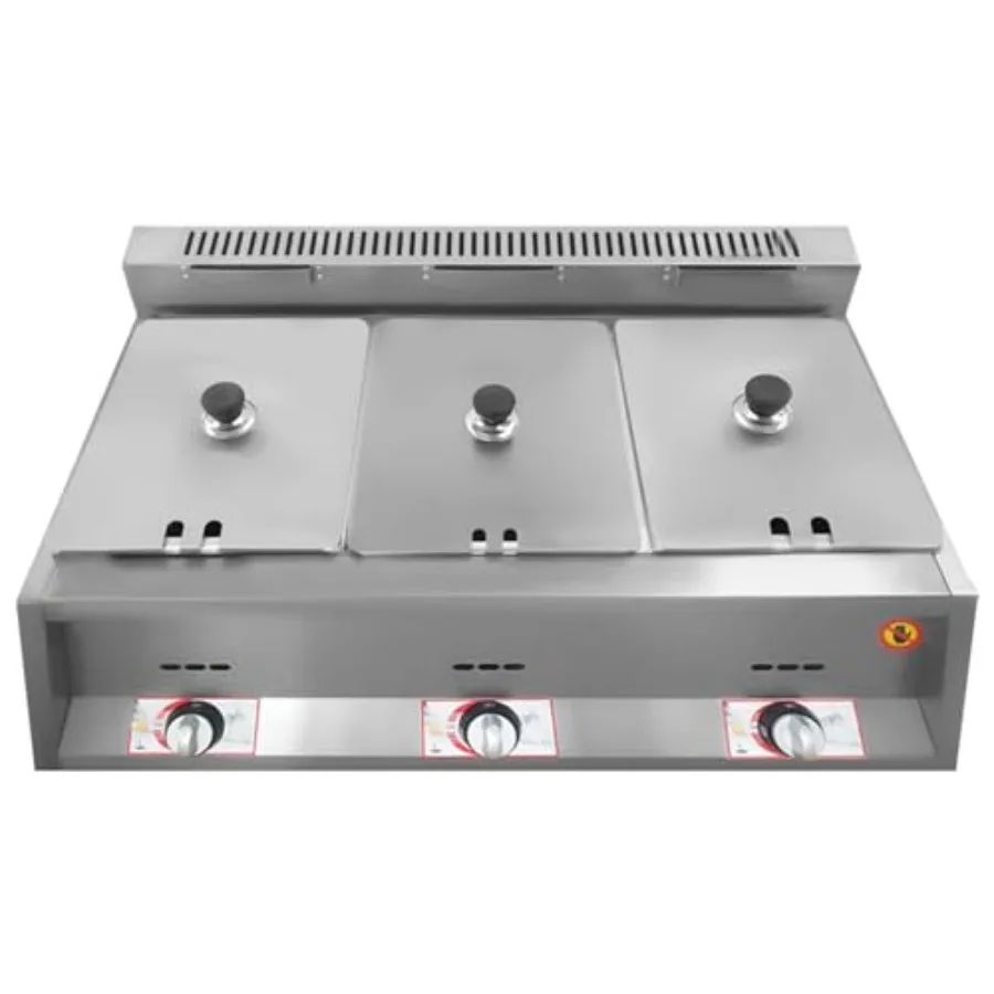 Three-Tank Commercial LPG Gas Deep Fryer 30L with Lids Stainless Steel Countertop Oil Fryer for Kitchen Restaurants Fast Food S
Three-Tank Commercial LPG Gas Deep Fryer 30L with Lids Stainless Steel Countertop Oil Fryer for Kitchen Restaurants Fast Food S