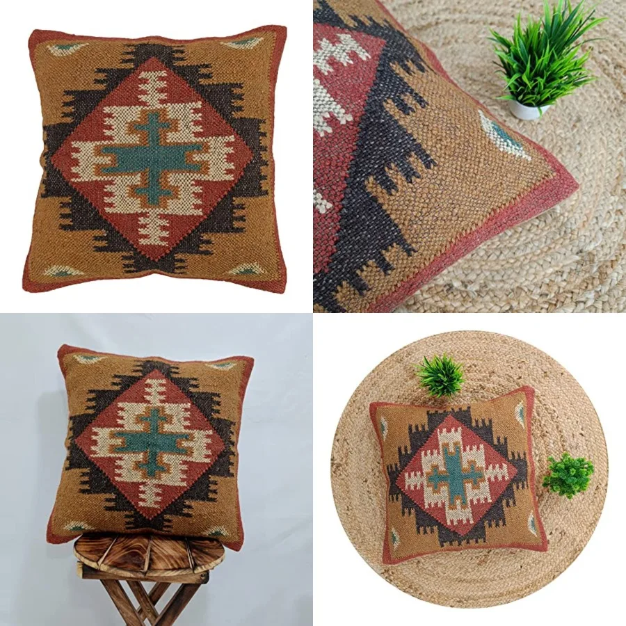 Handmade Cushion Cover 0% Jute 30% Wool Vintage Kilim Pillow Cover 1x1 Inch Square Throw Cushion Case Highly Durable Beautiful
Handmade Cushion Cover 0% Jute 30% Wool Vintage Kilim Pillow Cover 1x1 Inch Square Throw Cushion Case Highly Durable Beautiful